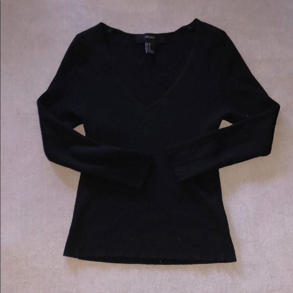 Fitted Black Long Sleeve